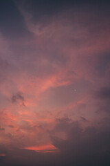 beautiful views of the sunset sky and sunrise sky with colorful clouds