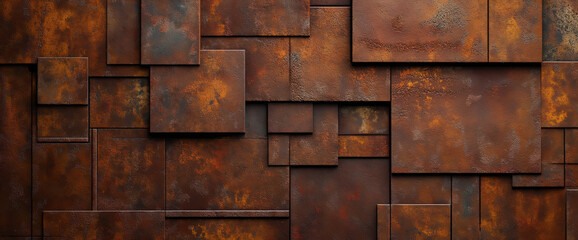 Rusted iron or steel plate crafted abstract background. 