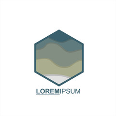 Hexagon logo design template. Colorful abstract vector icon.