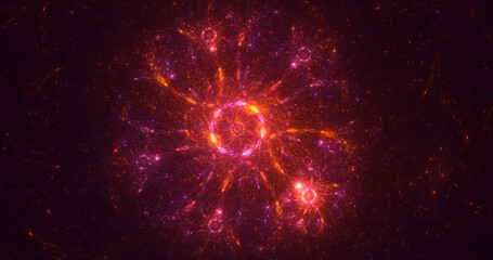 3D manual rendering abstract circle light background