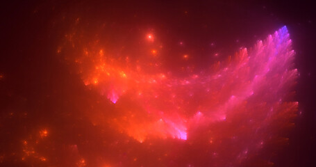 3D manual rendering abstract technology fractal background