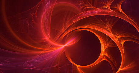 3D manual rendering abstract colorful fractal light background