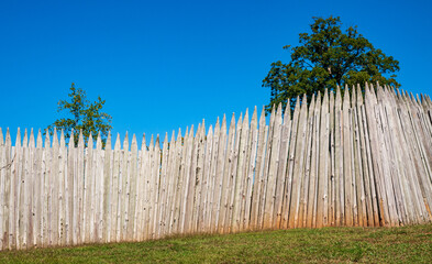 Fence at Fort Loudoun State Historic Site, Historic British Fortifications