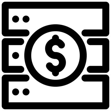 recommend clip art: finance database vector outline icon