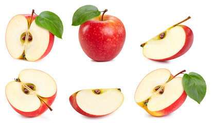 Fresh organic red apple isolated