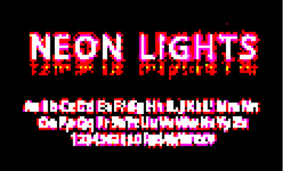 Bright Neon Alphabet Letters,