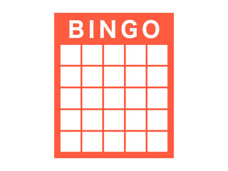 シンプルビンゴカード：赤空欄