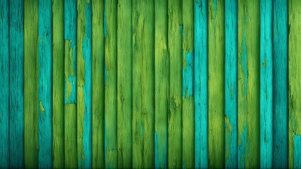 Blue and green wooden planks pattern in abstract for banner background 