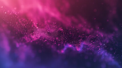 Vivid liquid glowing waves and shiny particles abstract background. Generative AI