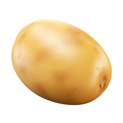 Potato isolated on transparent or white background, png