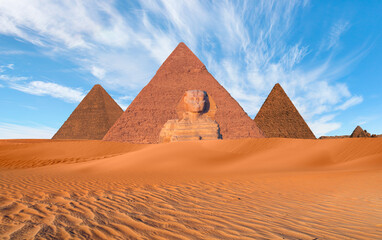 The Sphinx in Giza pyramid complex 
 - Cairo, Egypt 