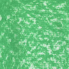 Light emerald green background. Vivid green grass color. Abstract crayon texture. Pastel drawings on paper backdrop. Hand-drawn chalk pattern for print design and web banner.