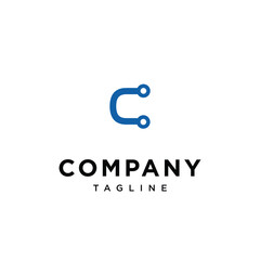 Letter C tech logo icon vector template.eps