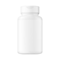 Plastic bottle mockup for sports nutrition. Vector illustration isolated on white background. Can be use for template your design, presentation, promo, ad. EPS10.