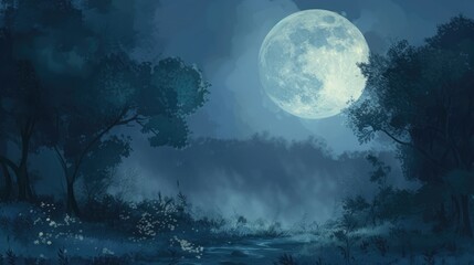 Fototapeta na wymiar full moon background