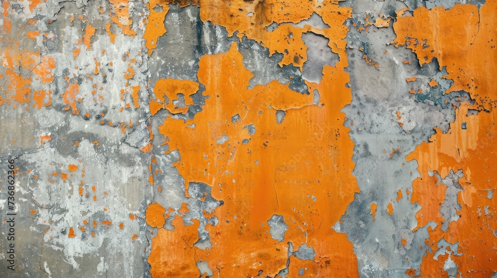 Poster wallpaper cement orange background