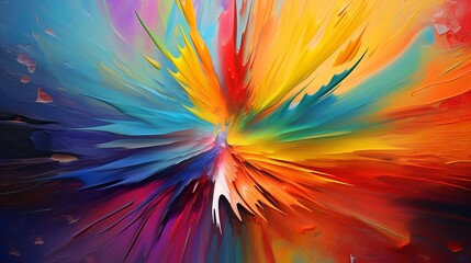Fototapeta na wymiar Close-up of abstract rough colorful bold rainbow 