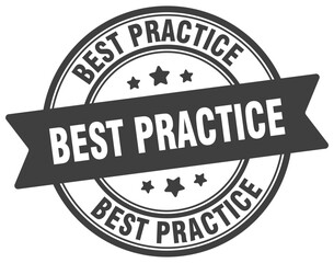 best practice stamp. best practice label on transparent background. round sign
