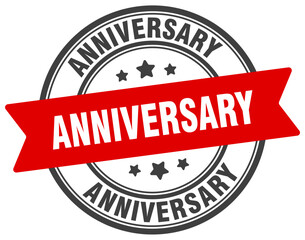 anniversary stamp. anniversary label on transparent background. round sign