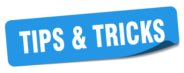 tips & tricks sticker. tips & tricks label