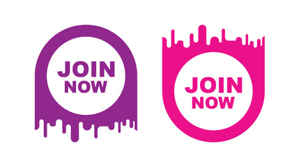 join now sign on white background	