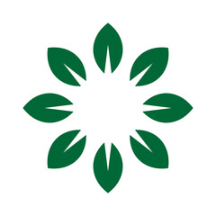 Circle Leaf Icon
