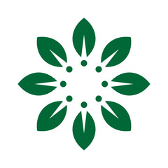 Circle Leaf Icon