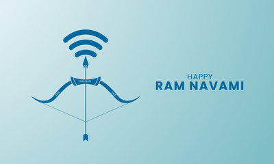 Shree Ram Navami. Happy Ram Navami day creative design. 3D Illustration - obrazy, fototapety, plakaty