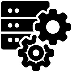 database configuration vector glyph icon