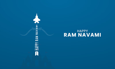 Shree Ram Navami. Happy Ram Navami day creative design. 3D Illustration