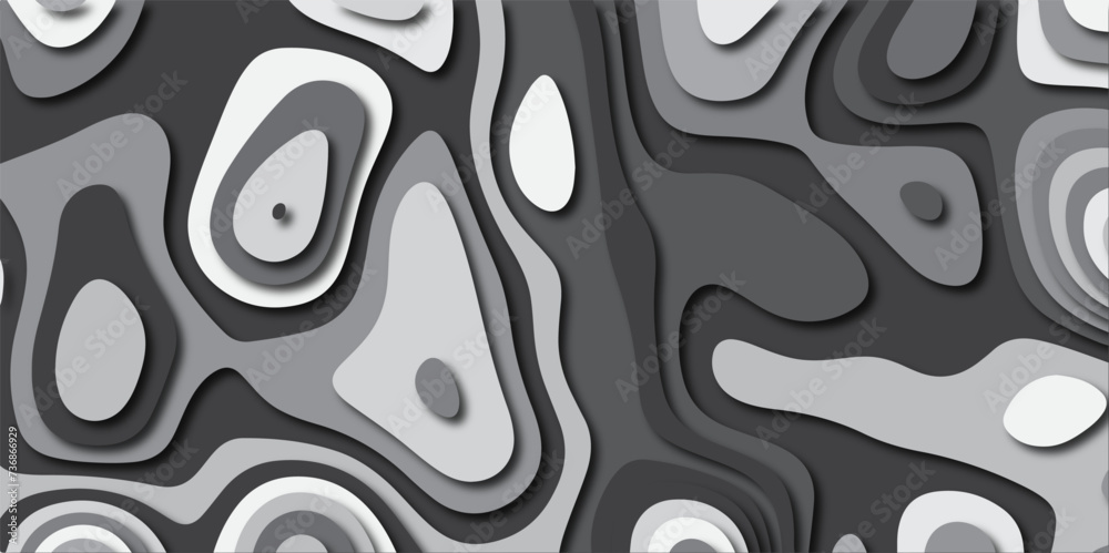 Leinwandbilder abstract grey paper cut background design .abstract vector seamless pattern with shadows trendy mult