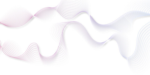 Abstract pink and blue smooth element swoosh speed wave modern stream background. Wave with lines created using blend tool. Abstract frequency sound wave lines and twisted curve lines background.