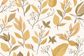 Hand drawn floral pattern. Seamless vector background. Elegant colorful template for fashion print, fabric or wallpaper.