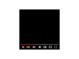 正方形動画再生画面：黒