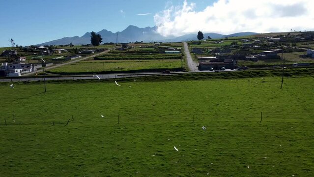 South Panamericana road sector E35 Romerillos, El Chaupi, Ecuador