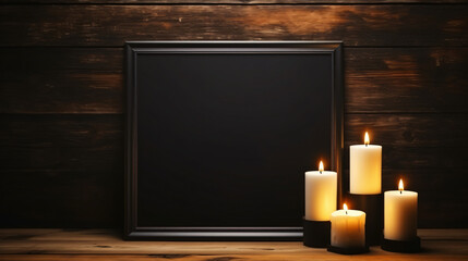 Blank funeral frame