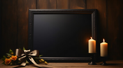 Blank funeral frame