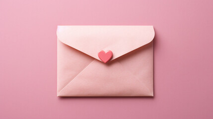 Closed pink envelope