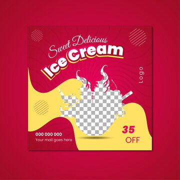 Special delicious  social media instagram post banner design social media cover design template