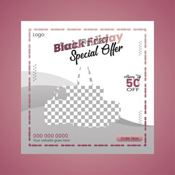 Black friday mega sale instagram and facebook story banner template