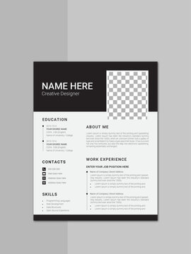 Professional curriculum vitae and modern resume template