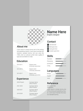 Professional curriculum vitae and modern resume template