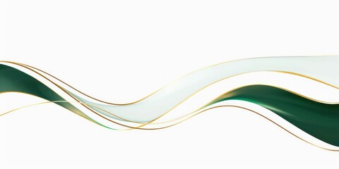 Simple green arc with gold lines.