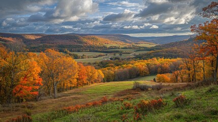 Naklejka premium Autumn Colors in the Valley