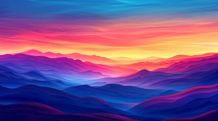 Obraz premium Colorful Sunset Gradient