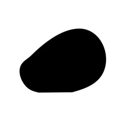 Organic black blobs irregular shape
