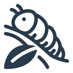 Caterpillar in Spring Garden Vector Icon Illustration