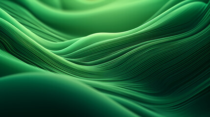 Grassy hillsides meet in a landscape painting