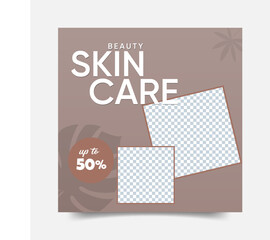 cosmetic instgram  flyer skincare product design 