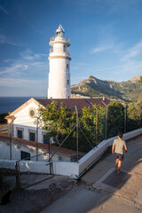 Cap Gros lighthose, Soller port, Mallorca, Balearic Islands, Spain - obrazy, fototapety, plakaty